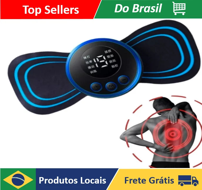 Mini massageador elétrico portátil de estimulação de pescoço ems para alívio de dor muscular cervical-Neverdie Store