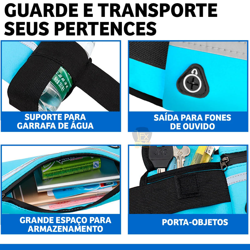 Ferramentas pretas da garrafa do suporte do telefone da caixa dos esportes da cintura para correr preto